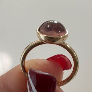 Pandora 14k Gold Poetic Droplet Ring